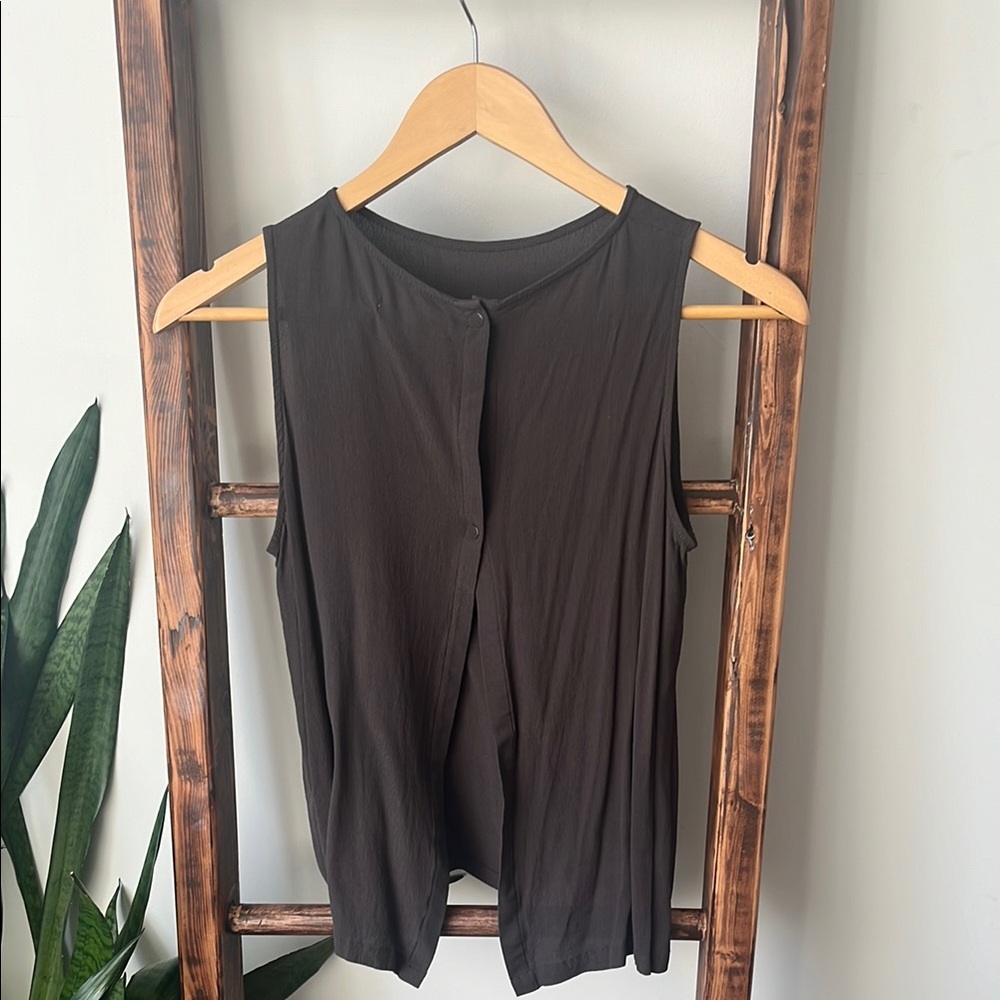 Oak + Fort Charcoal Gray Open Back